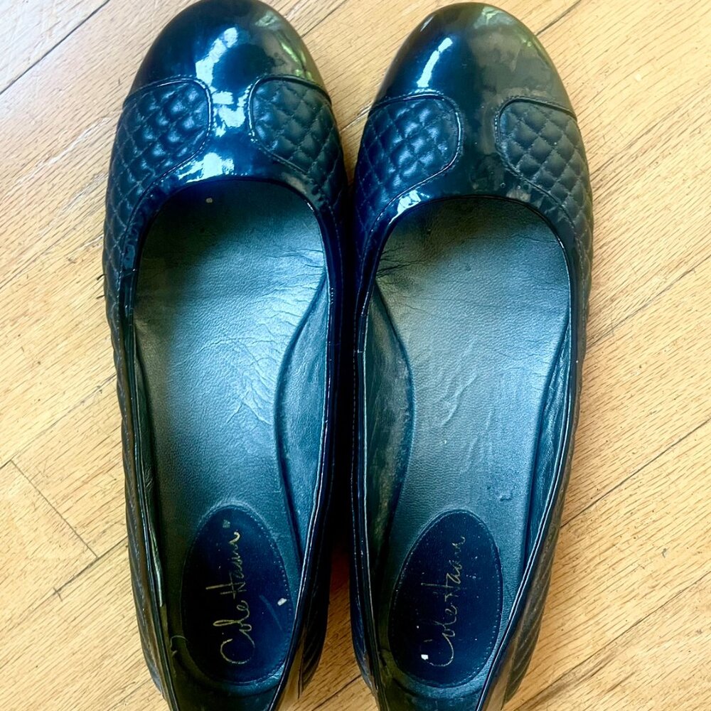 Cole Haan black quilted flats with Nike Air soles